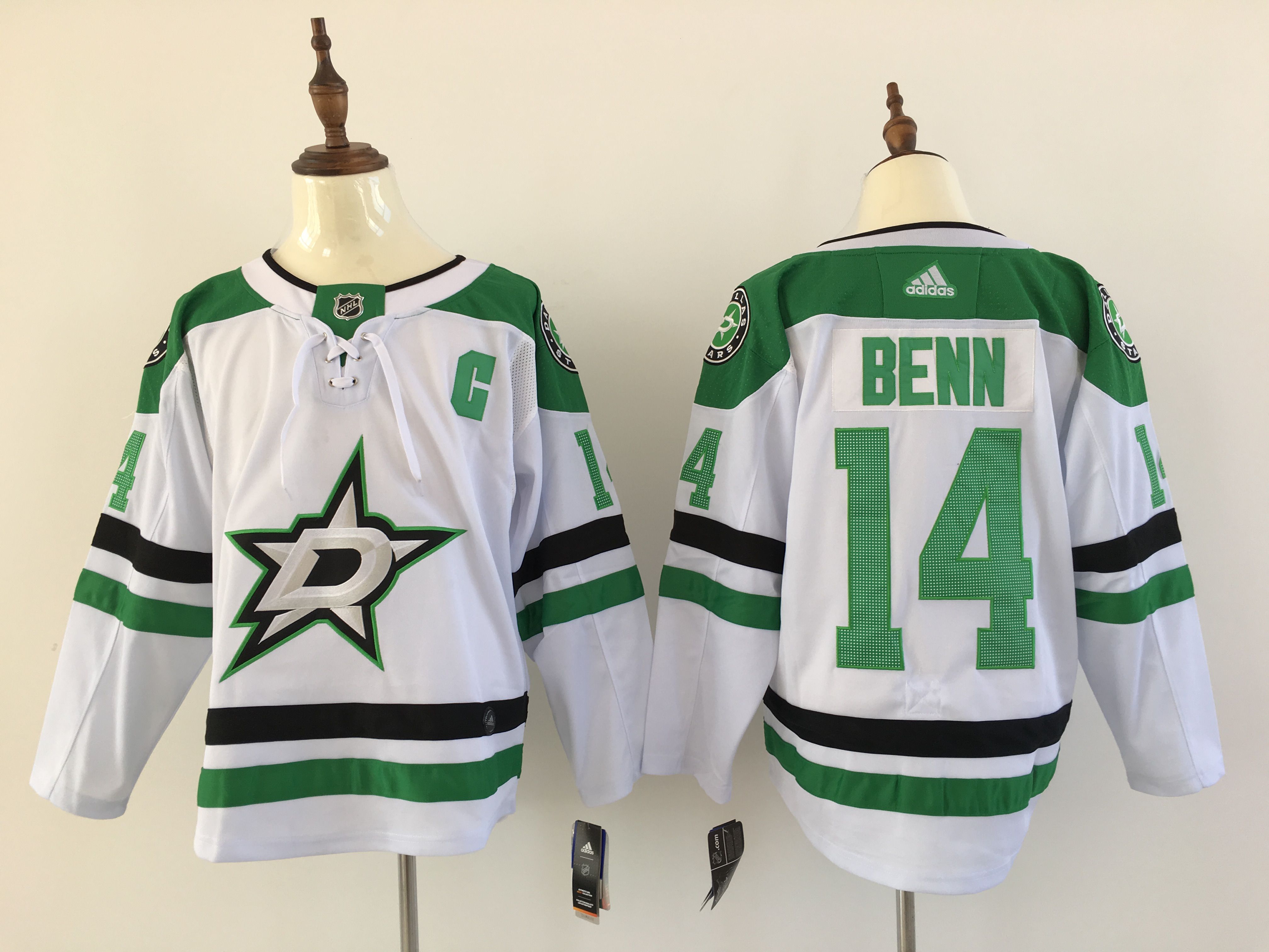 Men Dallas Stars #14 Benn White Hockey Stitched Adidas NHL Jerseys